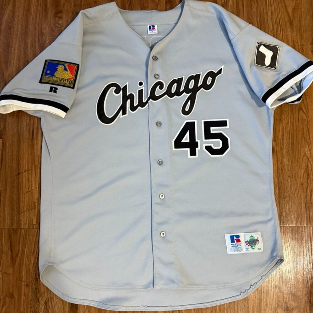 Michael Jordan Chicago White Sox Russell Athletic Authentic Jersey Size 52 Grey